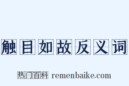 触目如故反义词是什么意思的图片